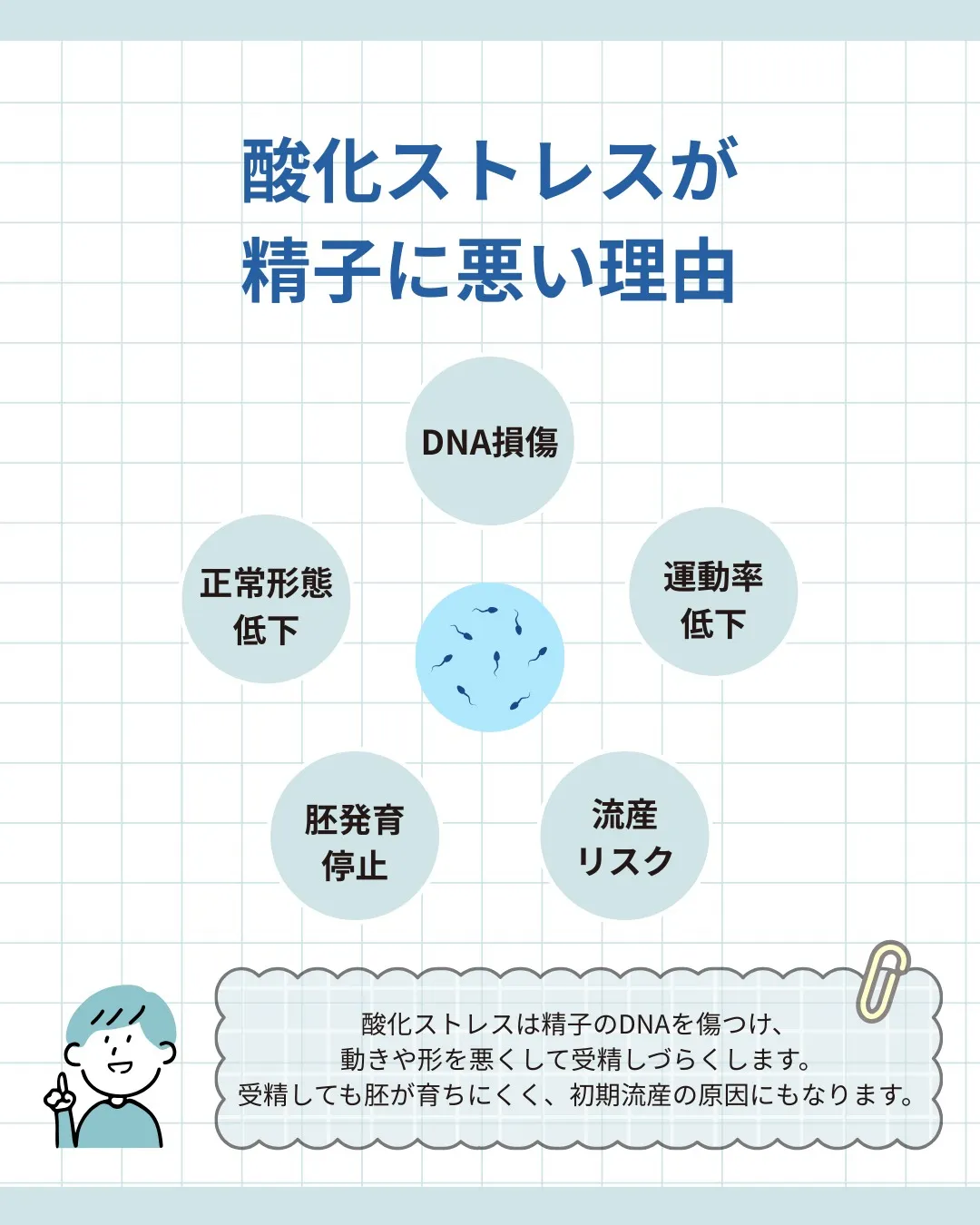 男性不妊の大きな原因のひとつが「酸化ストレス」。